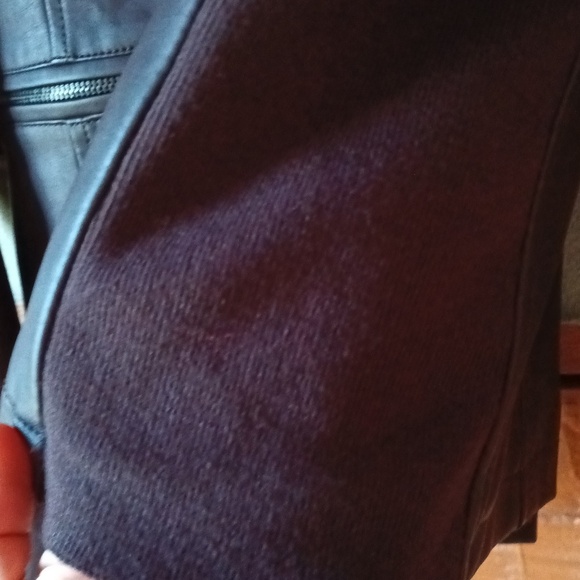 NEW Mo-Ka Faux Leather Jacket Lined Zip Pockets  Chocolate Burgundy Plum Small - Picture 6 of 14